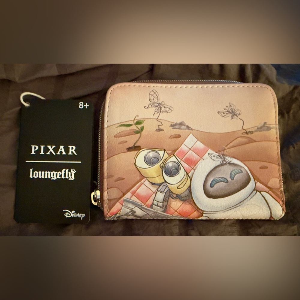 Loungefly Pixar Wallet with Brown and Cream Accents